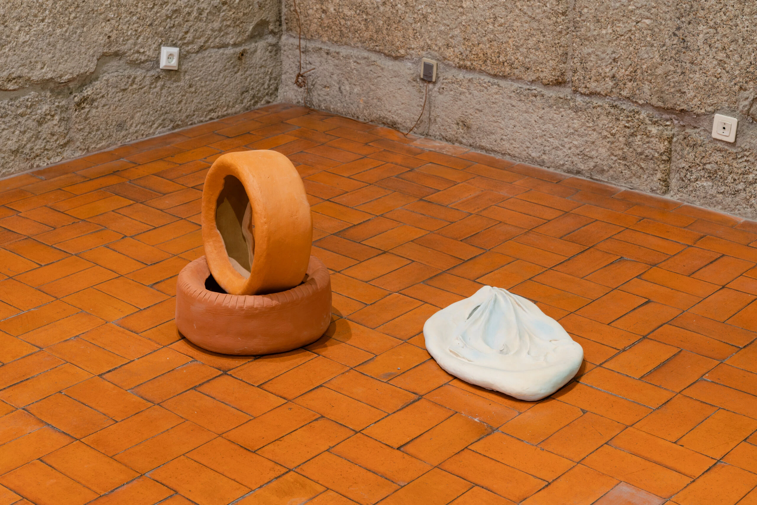 Vase for a Rock, 2023 Polychrome ceramics 48x50x40 cm