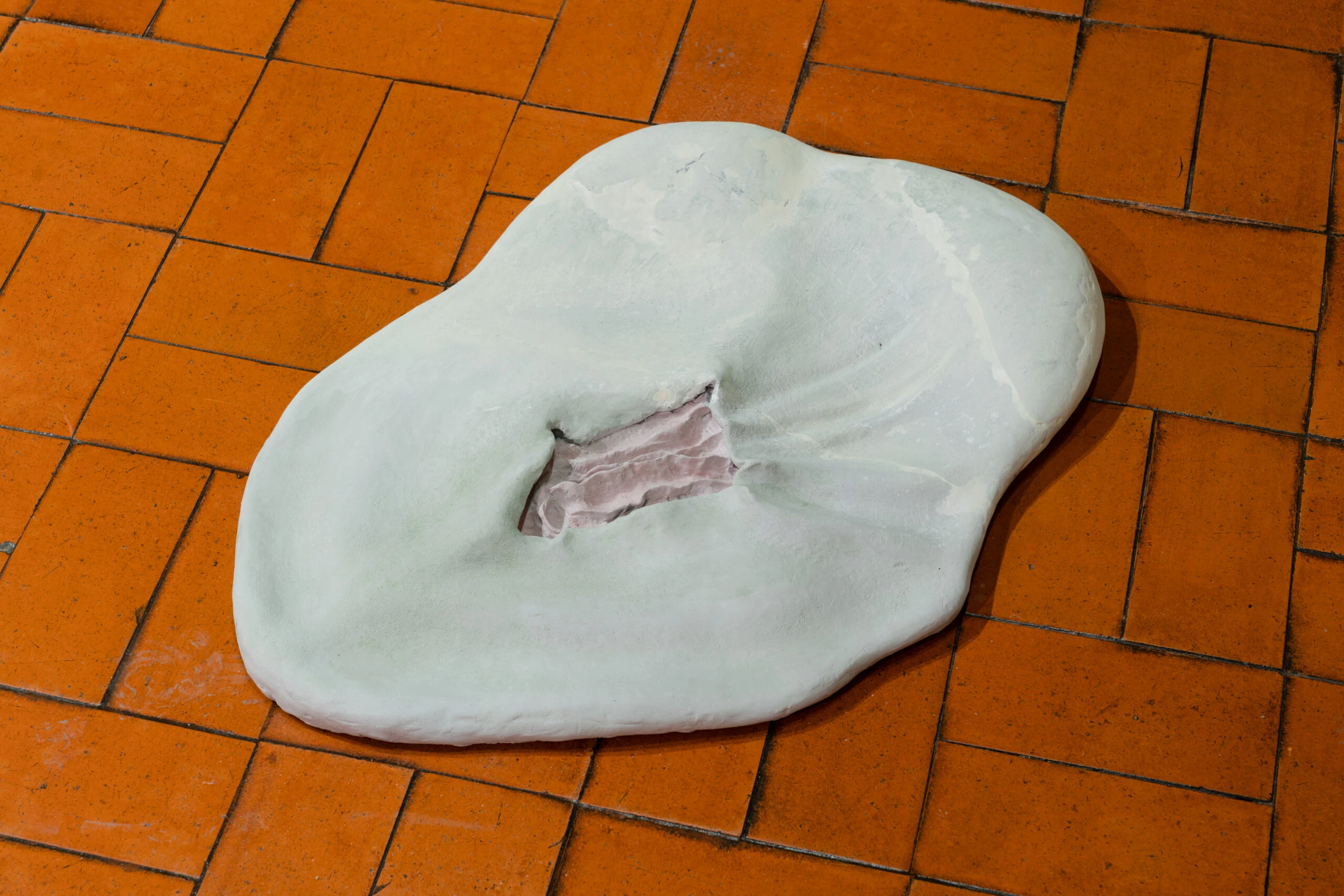 untitled, 2023 Polychrome stoneware, 4x51x63 cm